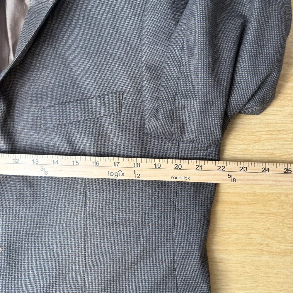 Lauren Ralph Lauren Mens Micro Houndstooth Blazer 40R Academia Ivy League Office